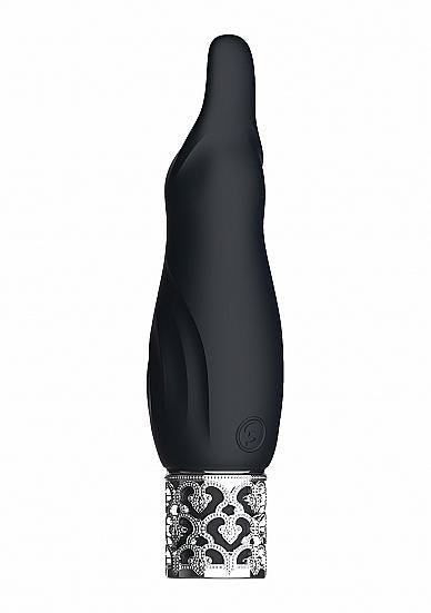 Royal Gems Sparkle Black Rechargeable Silicone Bullet