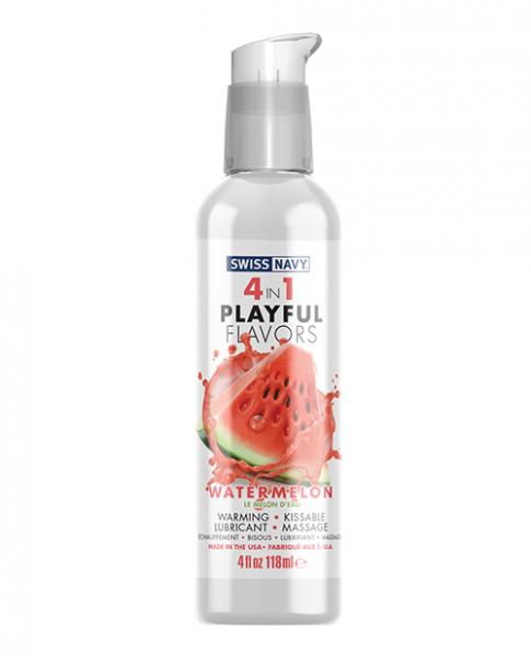 Swiss Navy 4 In 1 Flavored Lubricant 4oz – Watermelon