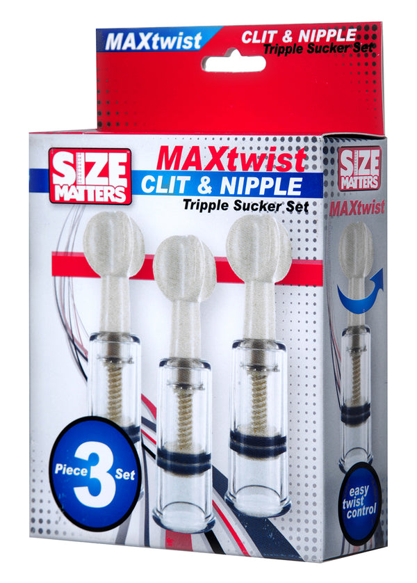 Max Twist Clit And Nipple Triple Sucker Set