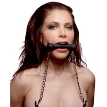 Equine Silicone Bit Gag With Nipple Clamps