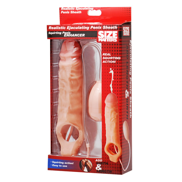 Realistic Ejaculating Penis Enlargement Sheath- Packaged