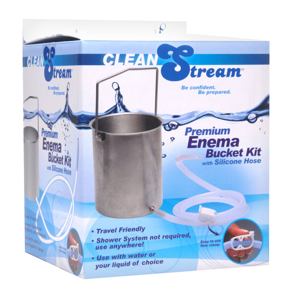 Cleanstream Premium Enema Bucket Kit With Silicone Hose