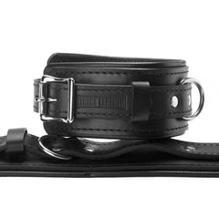 The Black Premium Leather Bondage Essentials Kit