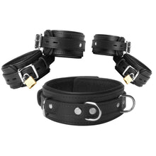 The Black Premium Leather Bondage Essentials Kit