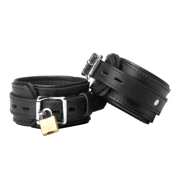 The Black Premium Leather Bondage Essentials Kit