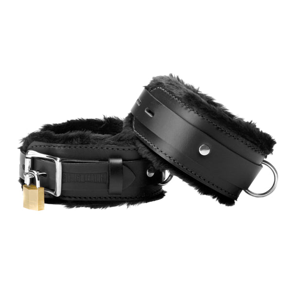 Bondage Essentials Kit Fur Lined Leather