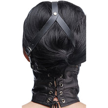 Leather Neck Corset Harness With Stuffer Gag