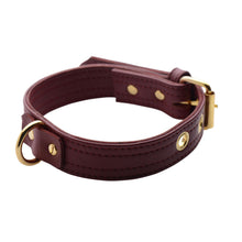 Strict Leather Luxury Burgundy Locking Collar