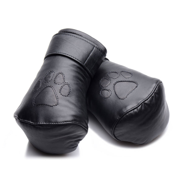 The Strict Leather Padded Puppy Mitts