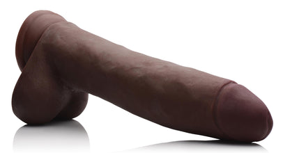 Skintech Realistic 11 Inch Dildo Brown