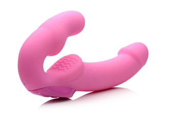 Urge Silicone Strapless Strap On With Remote- Pink