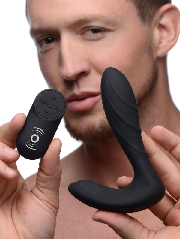 Textured Silicone Prostate Vibrator With Remote Control