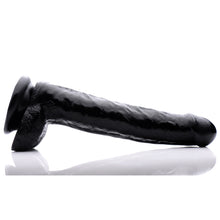 8 Inch Slim Dildo With Balls- Black