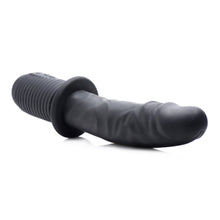 The Power Pounder Vibrating And Thrusting Silicone Dildo - Black