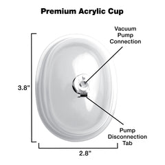 Small Vaginal 3.8 Inch Pumping Cup Attachment