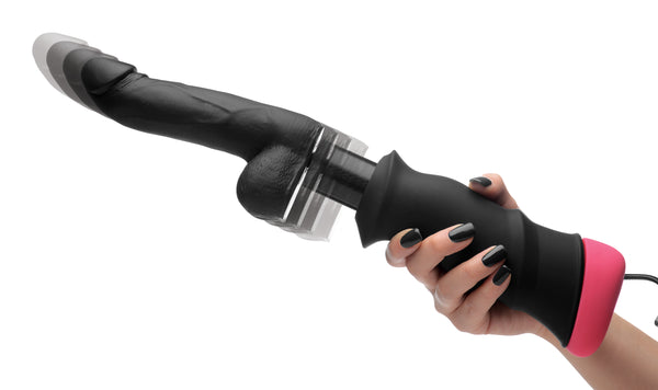 The Mega-pounder Hand-held Thrusting Silicone Dildo