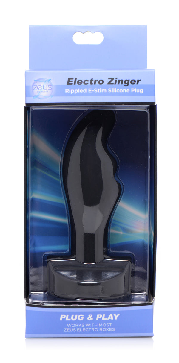 Electro Zinger Rippled E-stim Silicone Plug