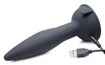 Turbo Ass-spinner Silicone Anal Plug With Remote Control