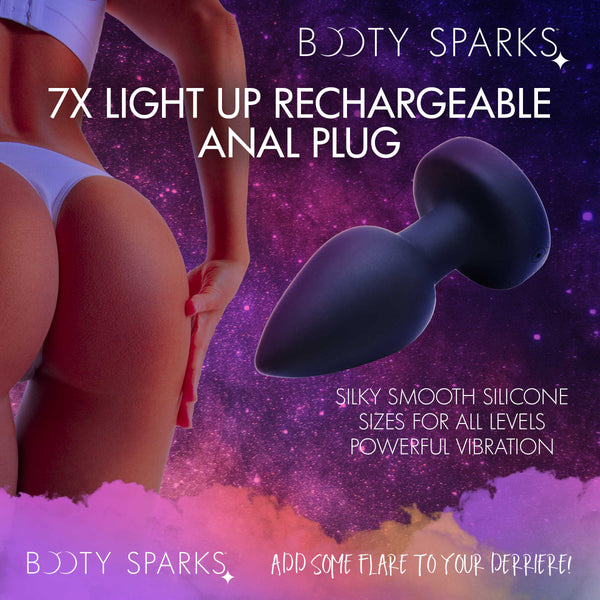 7x Light Up Rechargeable Anal Plug - Small