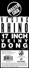 Raging Rhino 17 Inch Veiny Dildo - Black