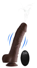 8.5 Inch Vibrating Squirting Dildo With Remote Control - Dark