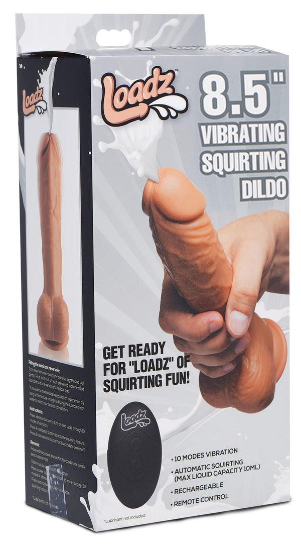 8.5 Inch Vibrating Squirting Dildo With Remote Control - Medium