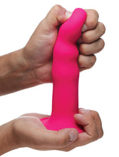 Squeezable Wavy Dildo - Pink