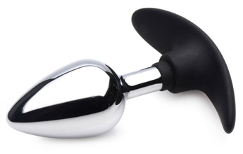 Dark Invader Metal And Silicone Anal Plug - Medium