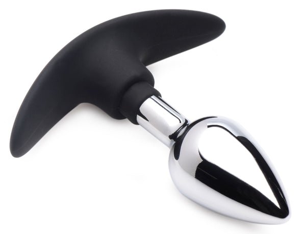 Dark Invader Metal And Silicone Anal Plug - Small