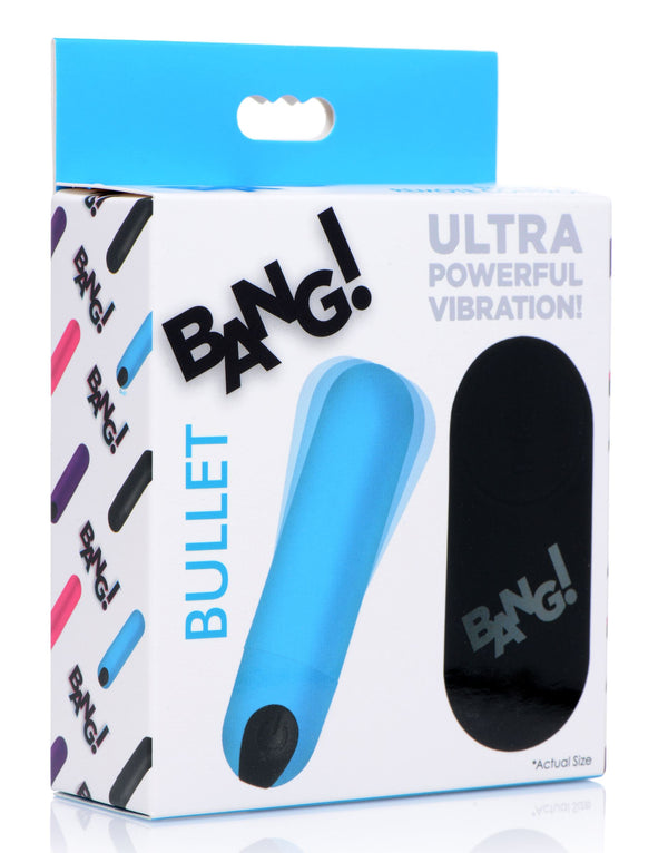 Vibrating Bullet With Remote Control - Blue