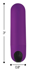 Vibrating Bullet With Remote Control - Purple