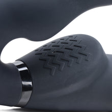 Ergo-fit Twist Inflatable Vibrating Silicone Strapless Strap-on - Black