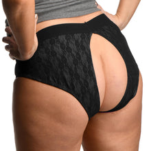 Lace Envy Black Crotchless Panty Harness - 3xl