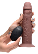 7x Remote Control Vibrating And Thumping Dildo - Dark