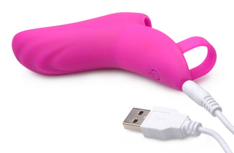 7x Finger Bang Her Pro Silicone Vibrator - Pink