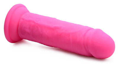 Power Player 28x Vibrating Silicone Dildo With Remote - Pink