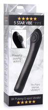 5 Star 9x Pulsing G-spot Silicone Vibrator - Black