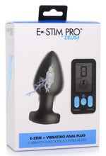 E-stim Pro Silicone Vibrating Anal Plug With Remote Control