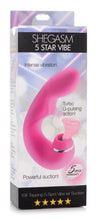 Shegasm 5 Star 10x Tapping G-spot Silicone Vibrator With Suction - Pink