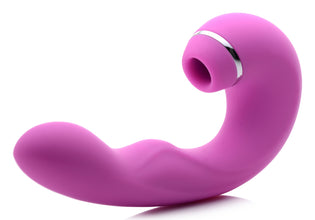 Shegasm 5 Star 10x Tapping G-spot Silicone Vibrator With Suction - Pink