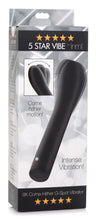 5 Star 9x Come-hither G-spot Silicone Vibrator - Black