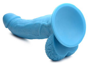 7.5 Inch Dildo With Balls - Blue