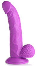 7.5 Inch Dildo With Balls - Purple