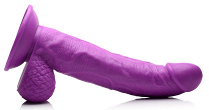 7.5 Inch Dildo With Balls - Purple