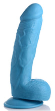 8.25 Inch Dildo With Balls - Blue