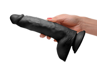 Beefy Brad 9 Inch Dildo With Balls - Black