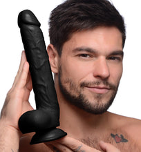 Long Logan 10 Inch Dildo With Balls - Black