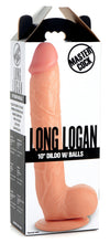 Long Logan 10 Inch Dildo With Balls - Light