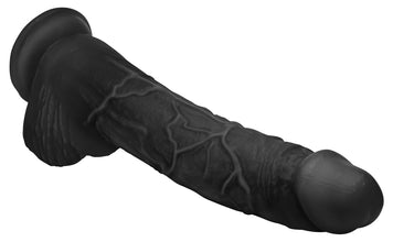 Hung Harry 11.75 Inch Dildo With Balls - Black