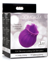 Bloomgasm Wild Violet 10x Silicone Clit Licking Stimulator - Purple